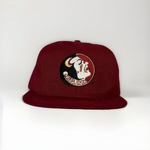 Vintage Delong Mens Burgundy Florida State Seminoles Legacy Snap Back Cap OS